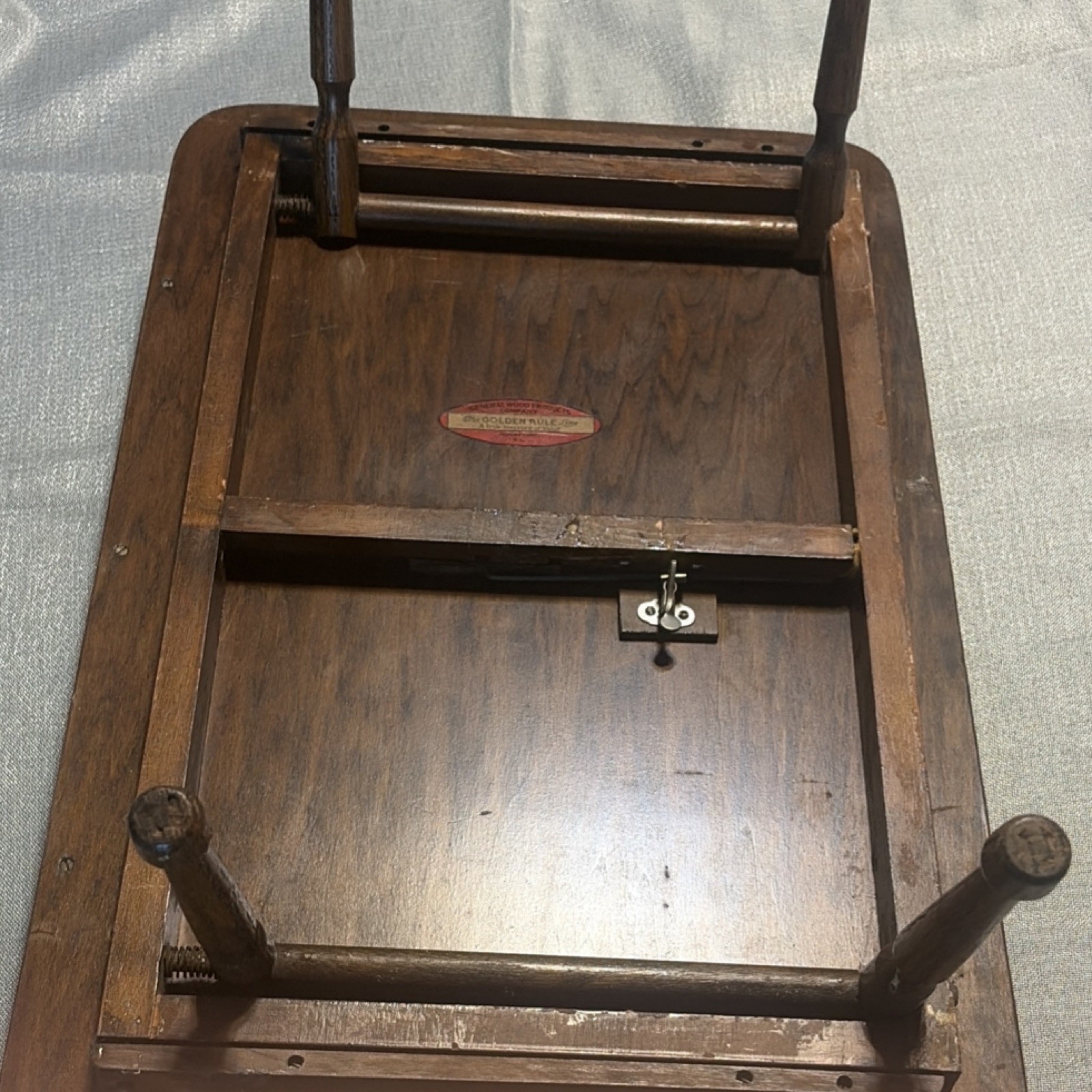 Antique The Golden Rule Wood Bed Tray Table TV Great Condition