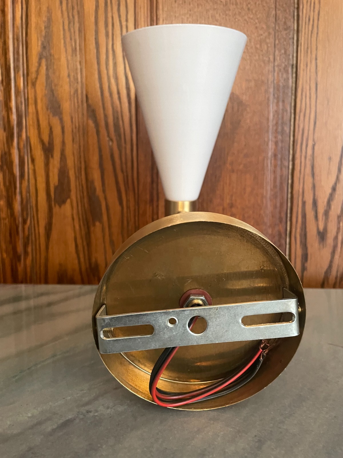 Italian Stilnovo 1950s Style Brass Wall Sconce – mid-century modern, hardwired