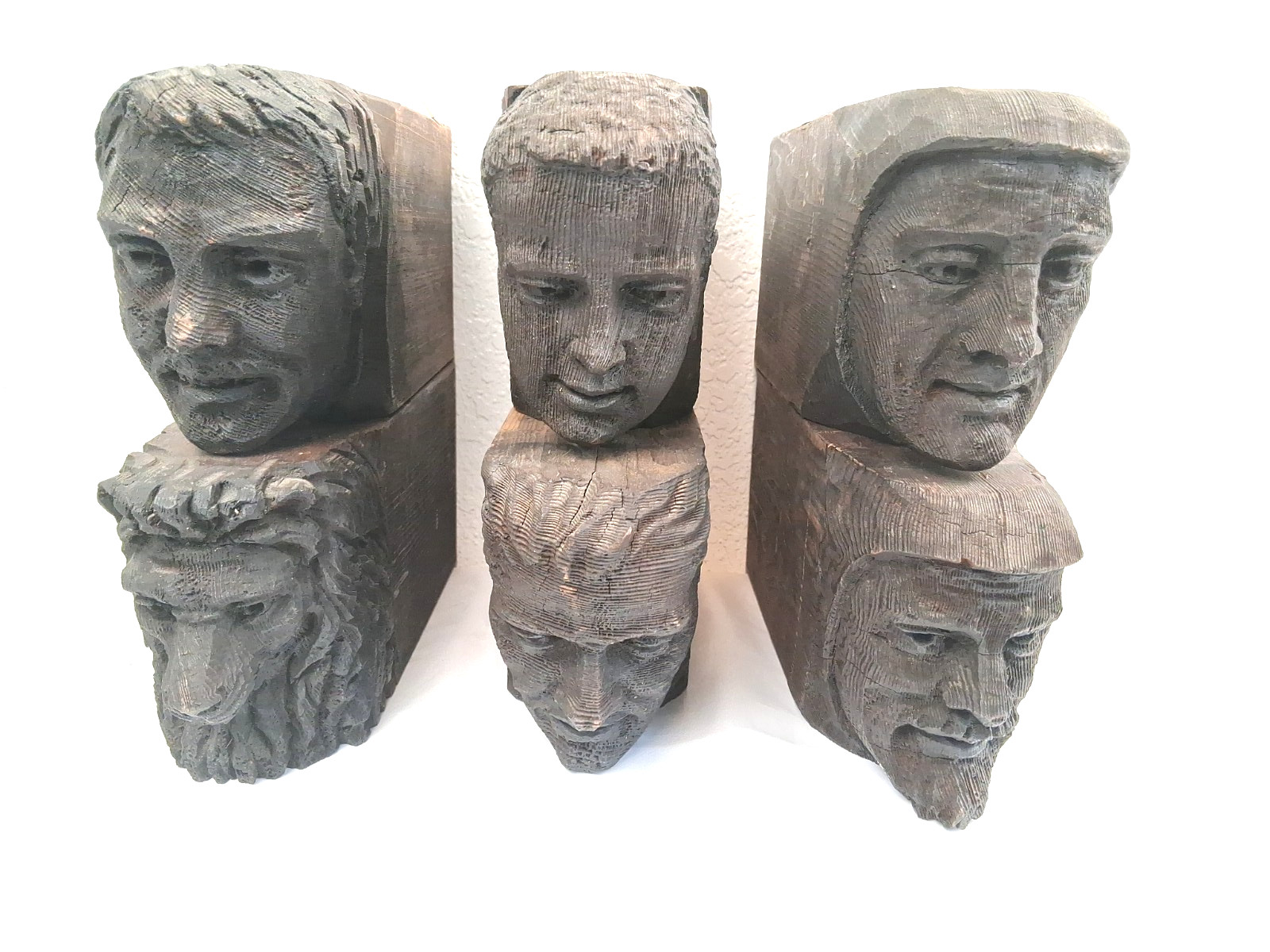 6 VTG Hand Carved Wood Architectural Salvage Corbel Sculpture Rudolf Blatter 12″