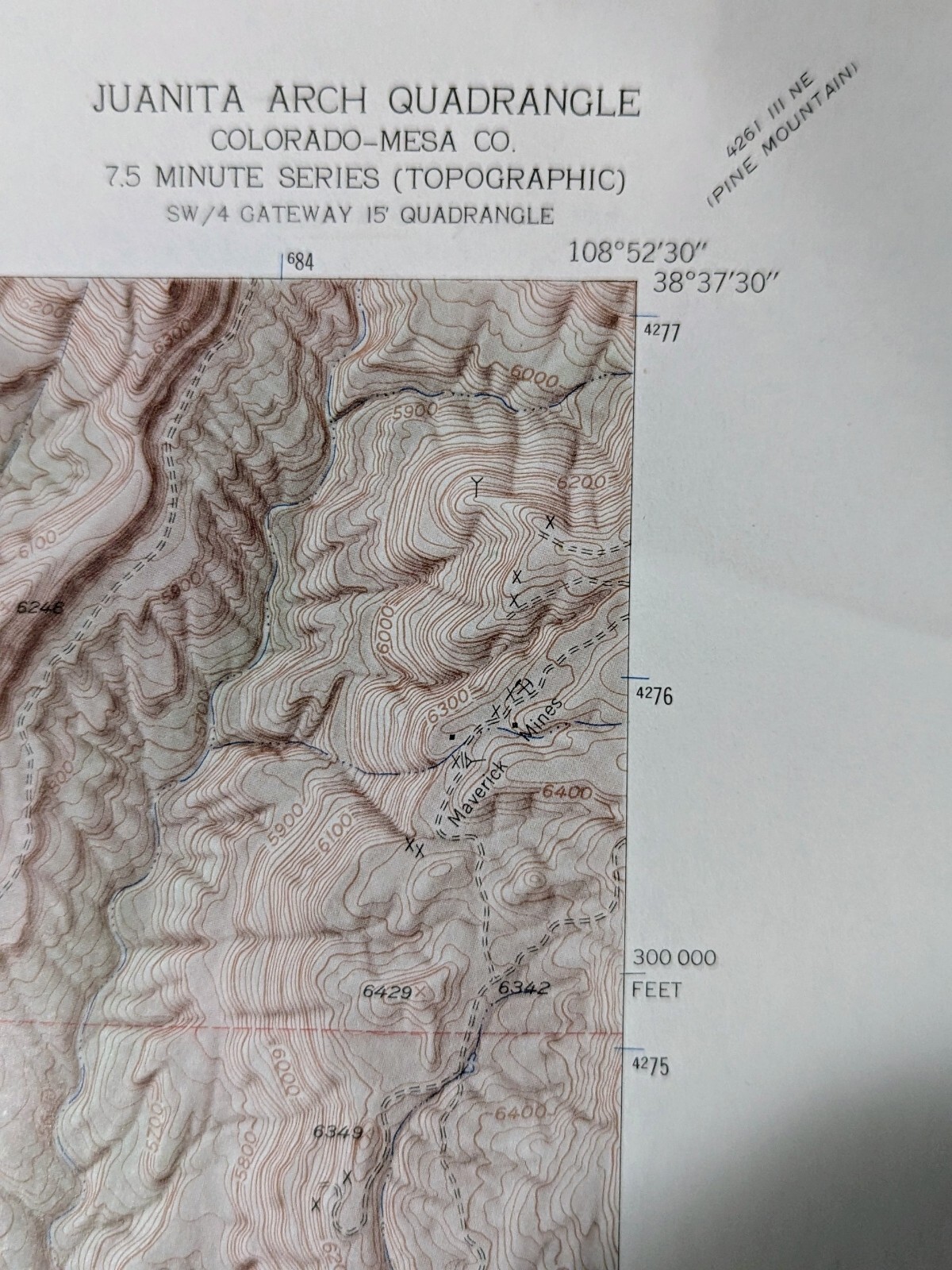 United States Department Of The Interior Survey Juanita Arch Quad Colorado Mesa