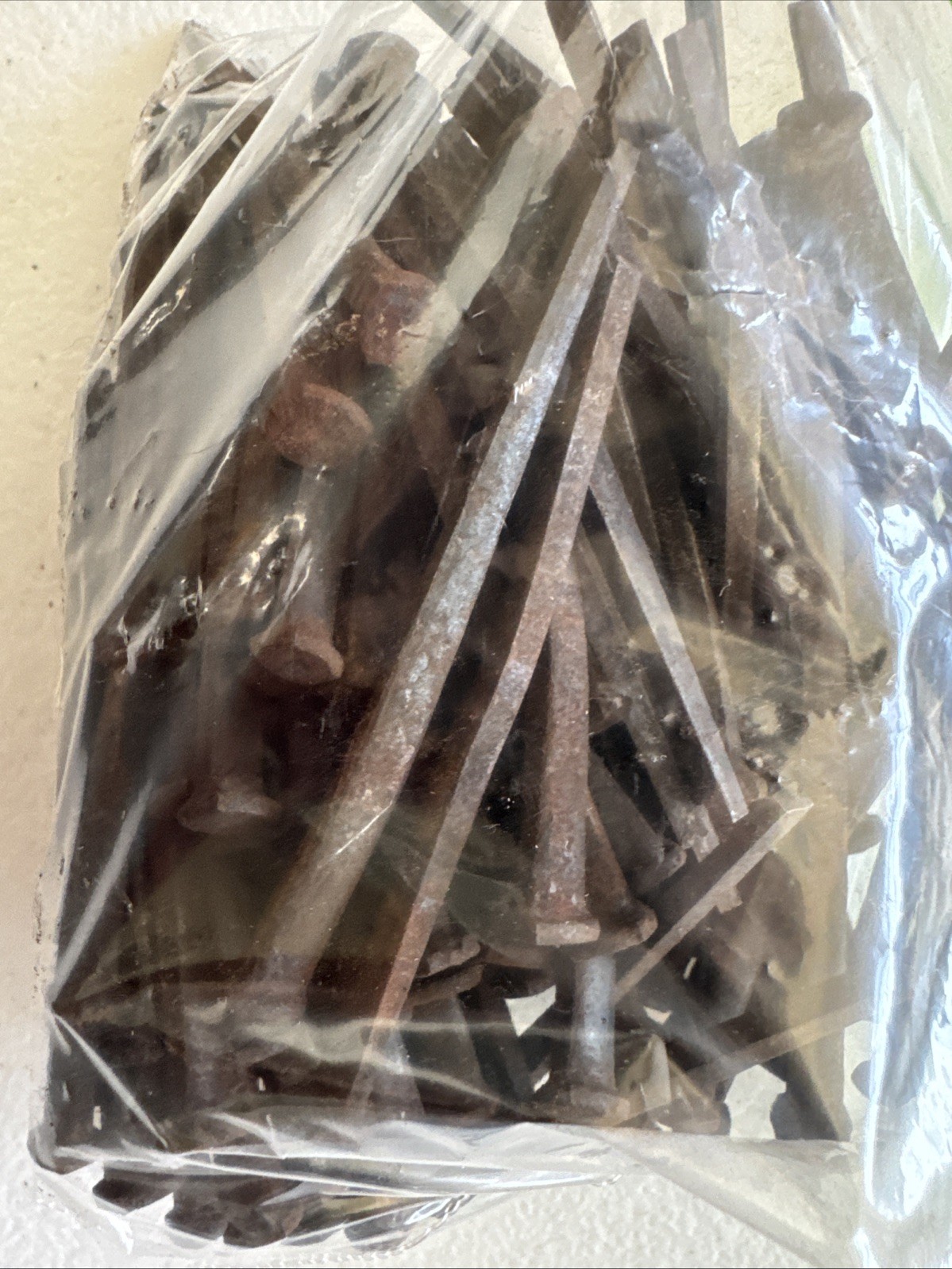 2.5lb Antique 1800’s 3″ Long Square Head Nails, Colorado Barn, Approximately 150