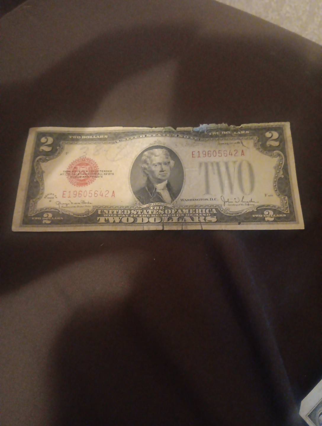 Rare Red Two Dollar Bill