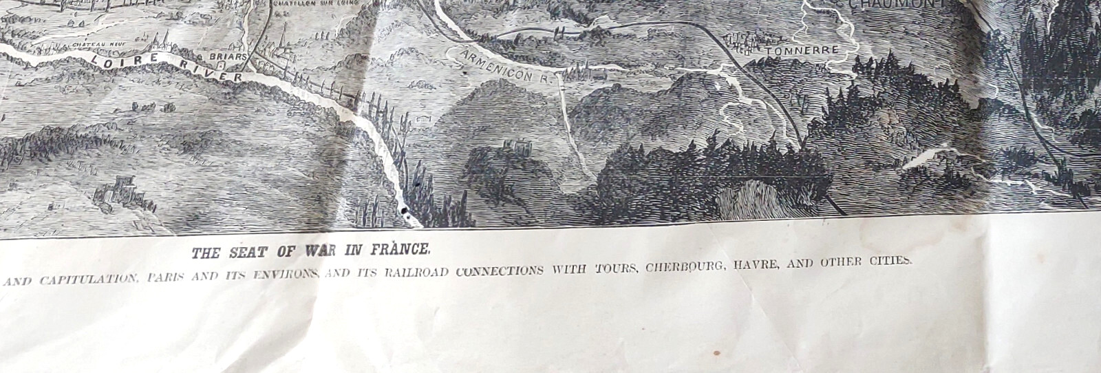 Map Seat of War in France 1870 Supplement Harper’s Weekly, McMahon’s Defeat