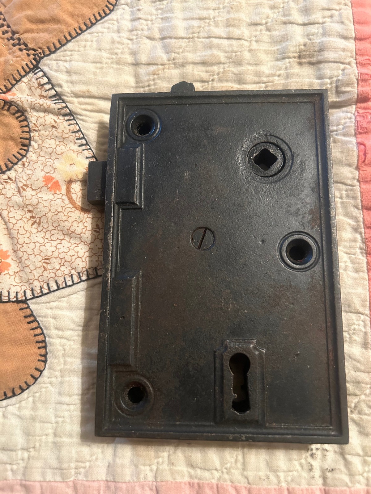 Unbranded Large Functioning Cast Iron Rim Lock, No Damage, No Key, Free S/H