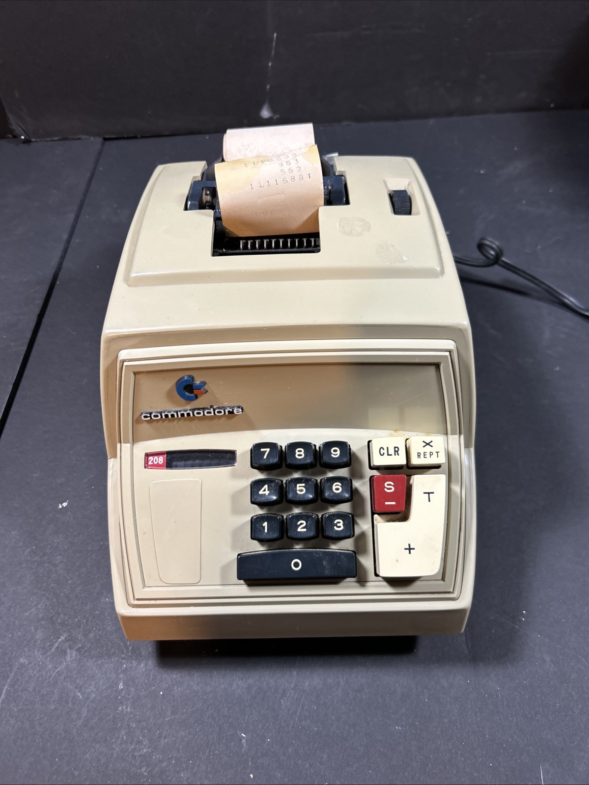 Vintage Commodore 208 Business Adding Machine Tested Works