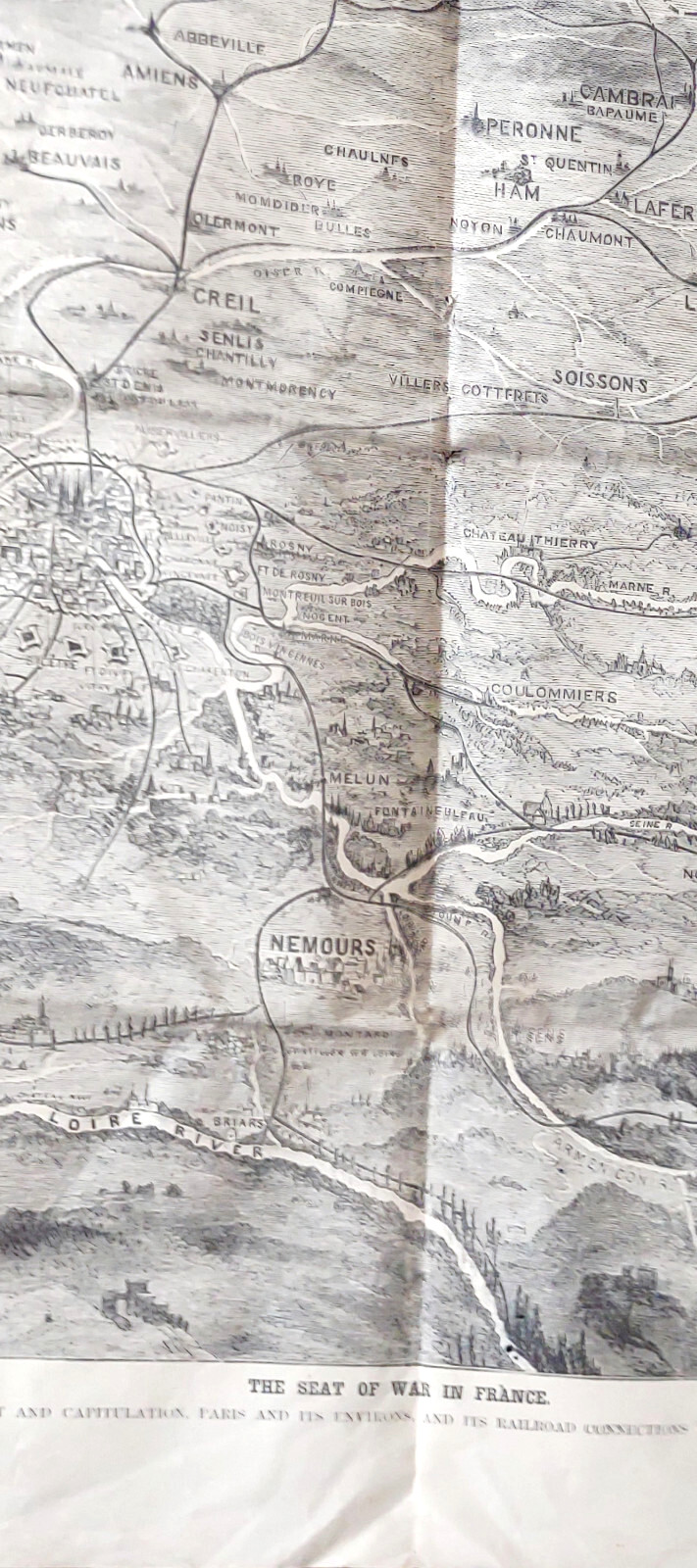 Map Seat of War in France 1870 Supplement Harper’s Weekly, McMahon’s Defeat