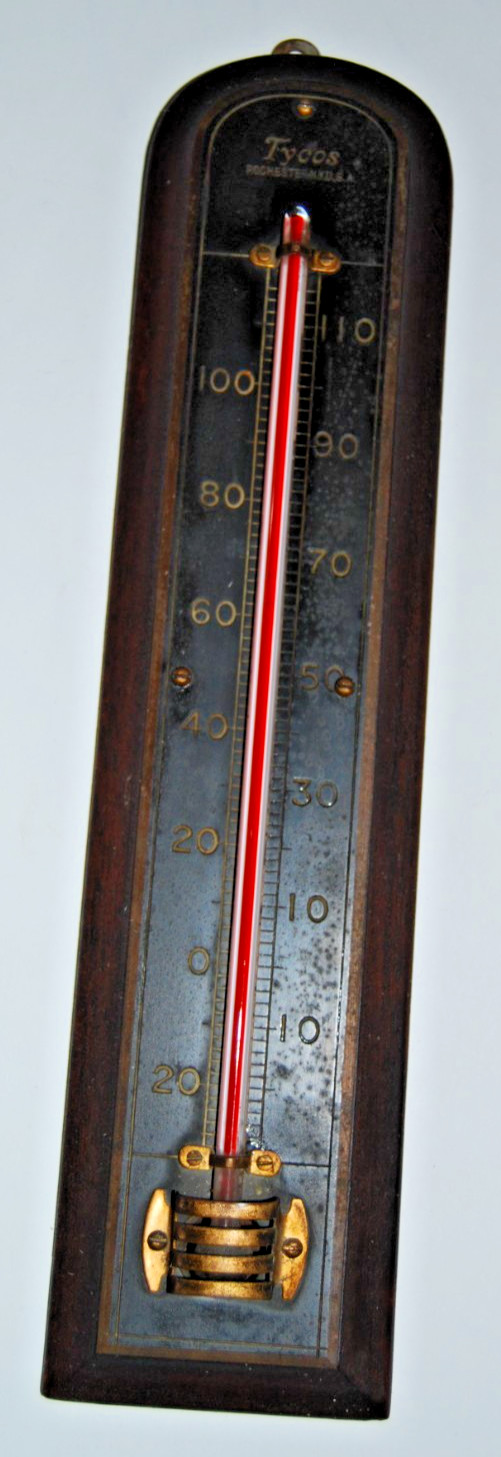 Antique Tycos Taylor Wood Wall Thermometer 11″ Industrial Decor – Non-Working