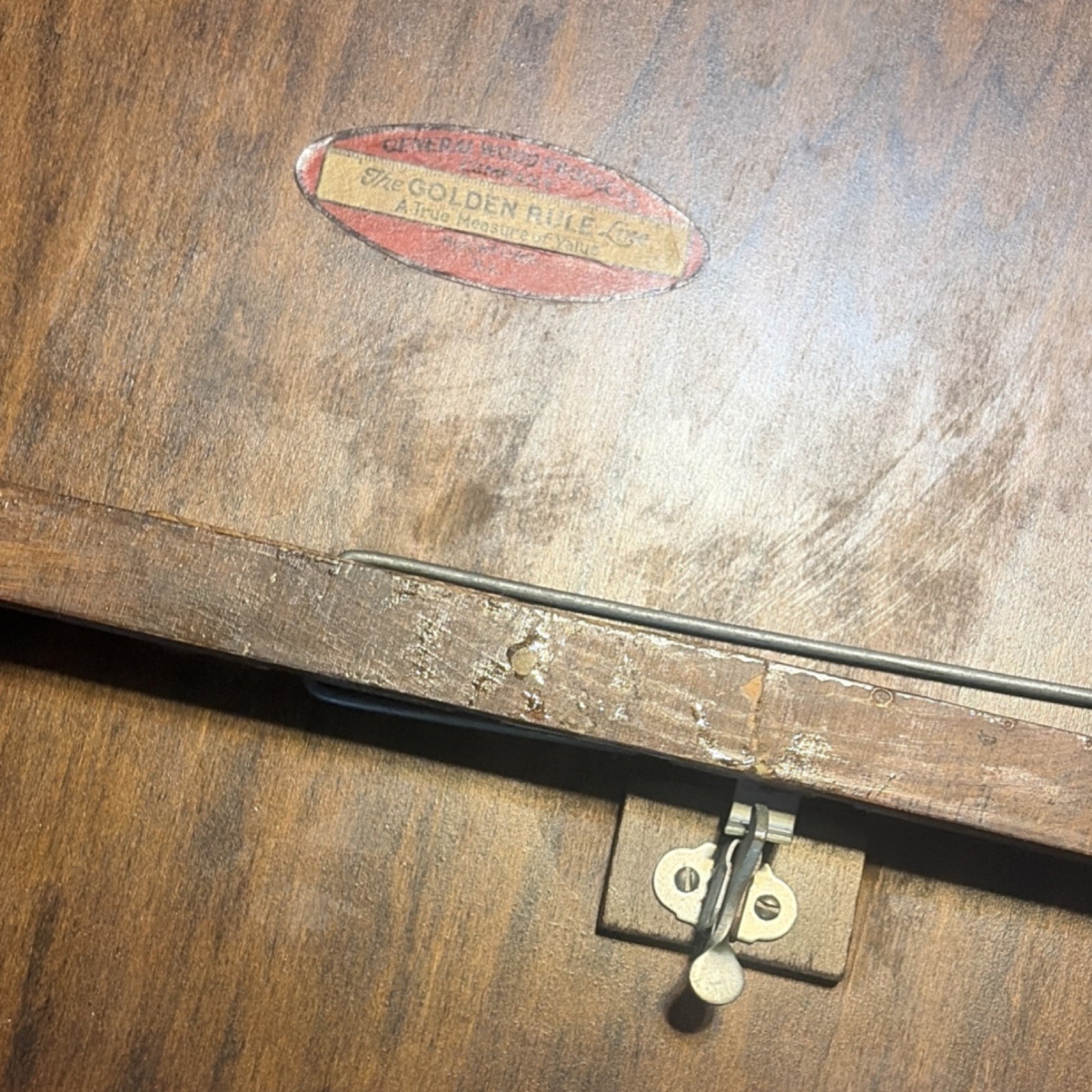 Antique The Golden Rule Wood Bed Tray Table TV Great Condition