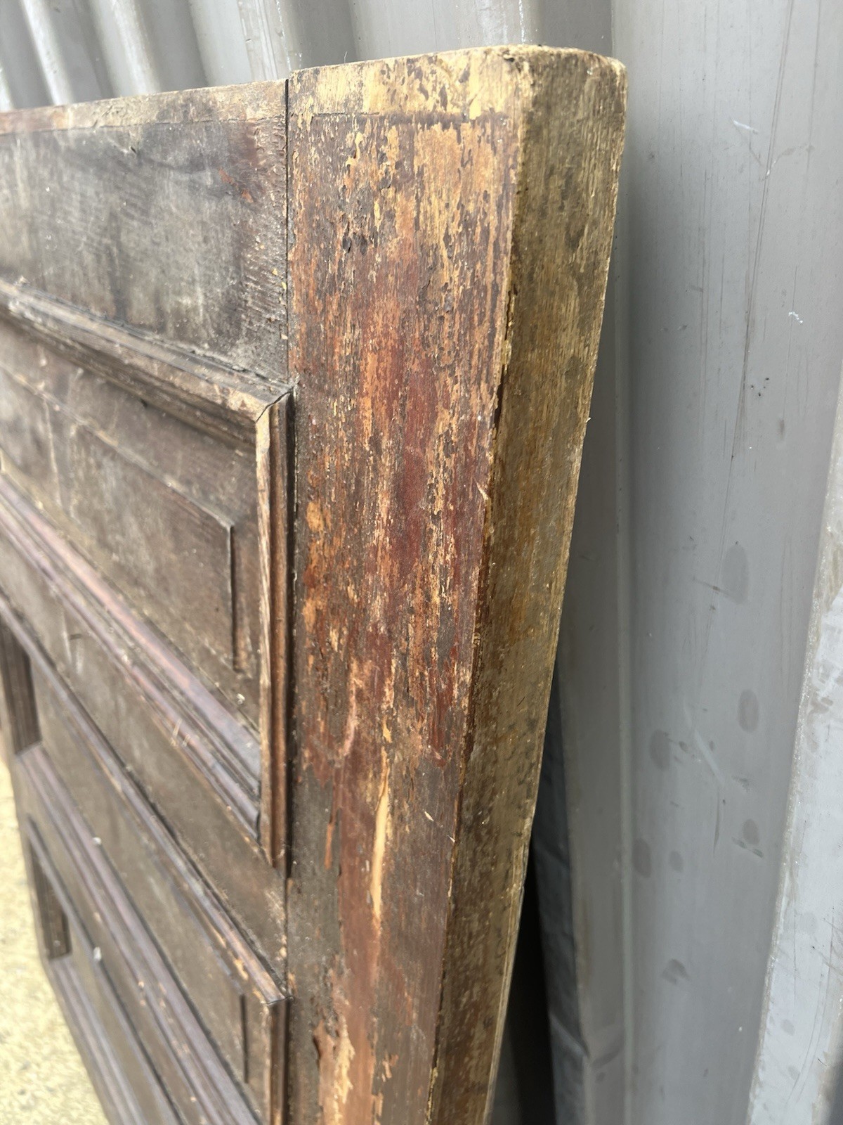 antique UNIQUE chestnut Dutch Door c1880 36”w x 84” high raised panel design