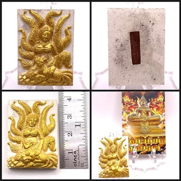 Nine-Tailed Fox Wat Takian 2025 White Powder Amulet Thai Charm Attraction Luck