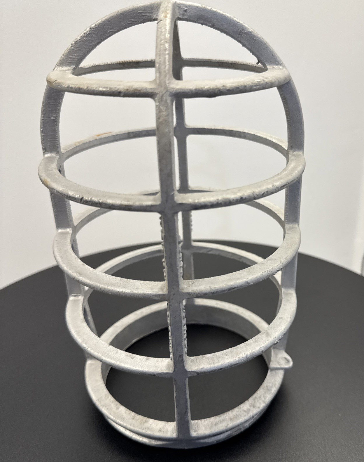 9″ x 6″ Aluminum Light Bulb Safety Cage Steampunk VTG Retro Old Industrial MCM