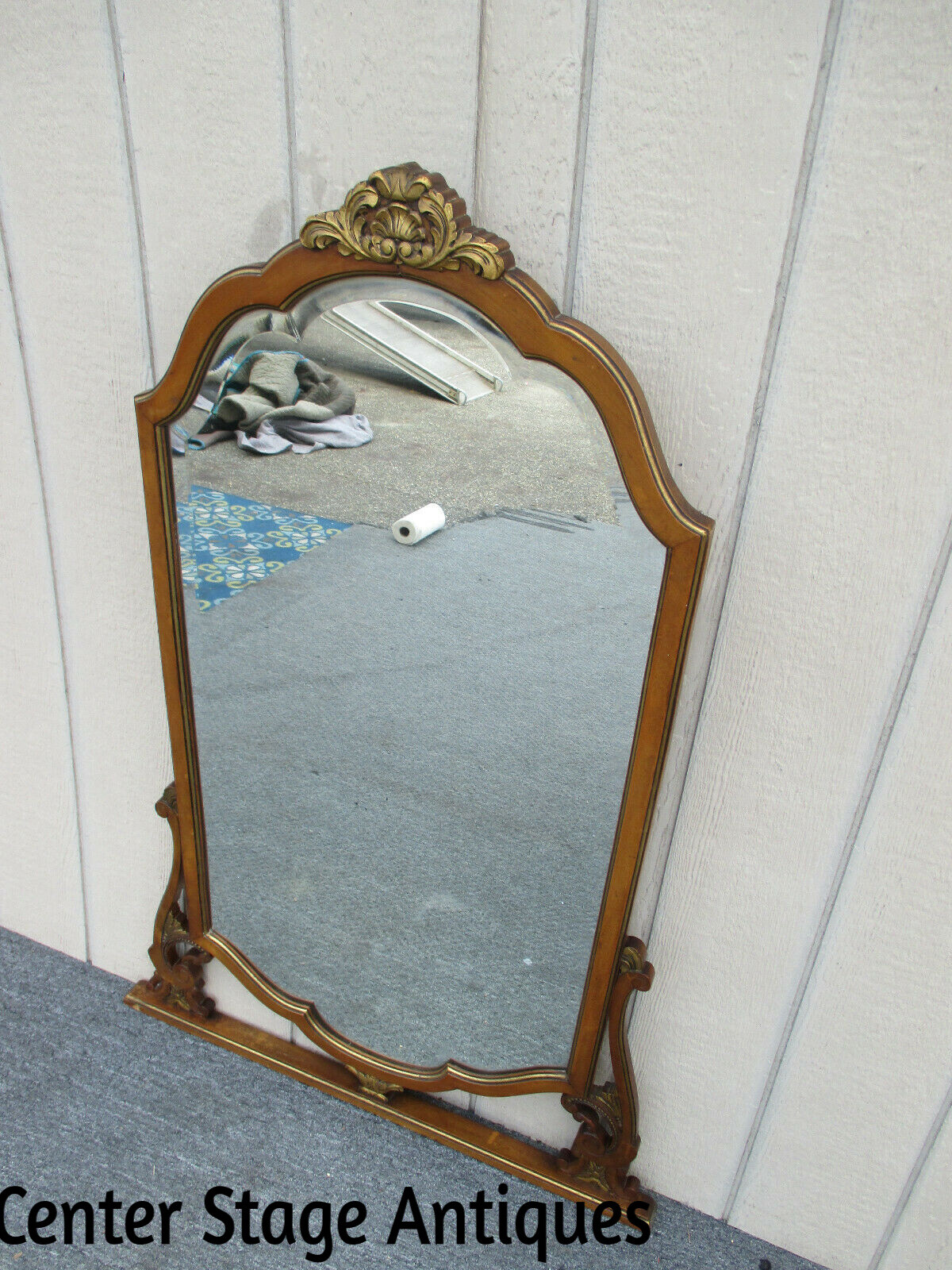 62350 Tall WOOD Antique Accent Beveled Mirror 36w x 54h