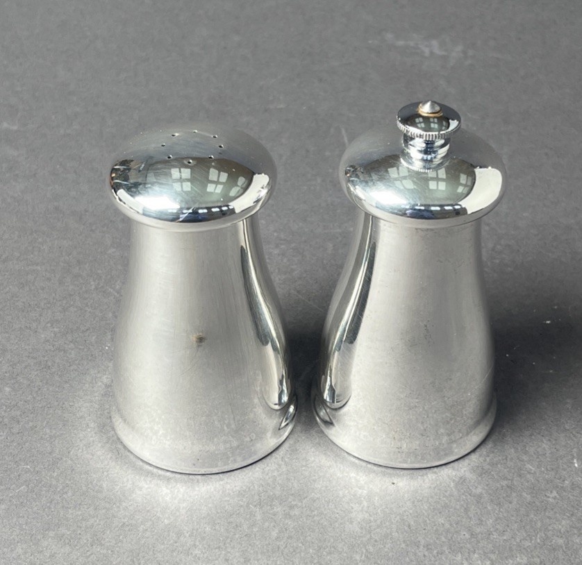 Alvin Sterling Silver Salt Shaker Pepper Grinder Set, S-28 weighted