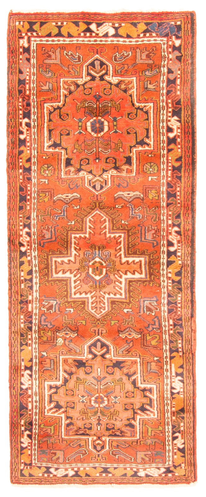 Vintage Traditional Hand-Knotted Area Rug 2’4″ x 6’1″ Oriental Wool Carpet
