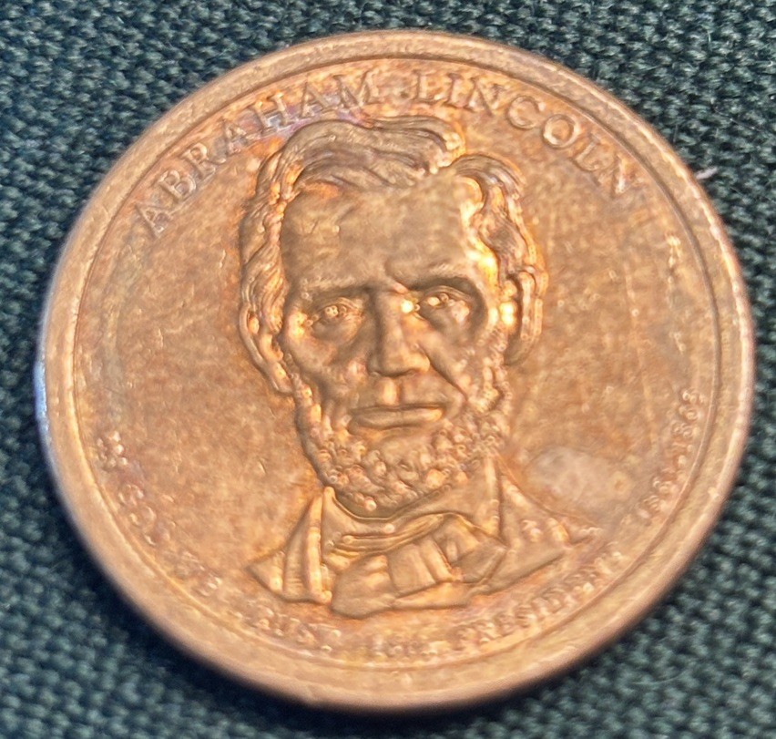 RARE $1 ABRAHAM LINCOLN (D16TH President (1861-1865) 2010 (D) US One Dollar Coin