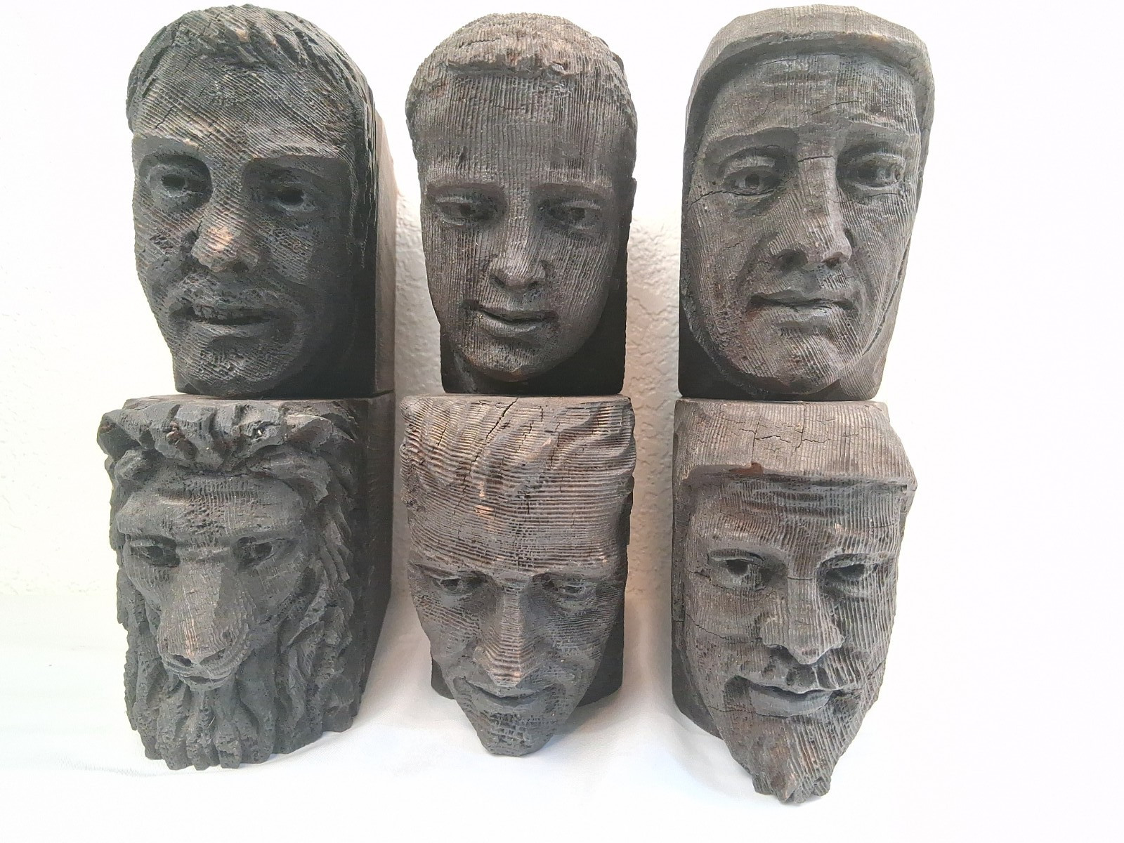 6 VTG Hand Carved Wood Architectural Salvage Corbel Sculpture Rudolf Blatter 12″
