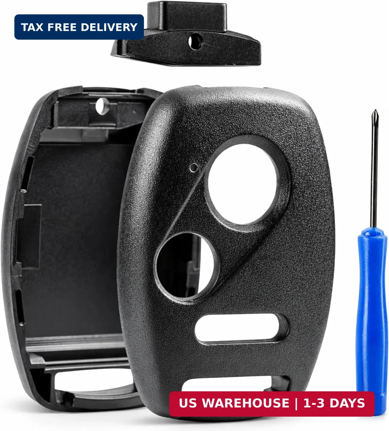 USA Remote CUTTING NOT REQUIRED – Key Fob Keyless Entry Remote Shell Case & Pad