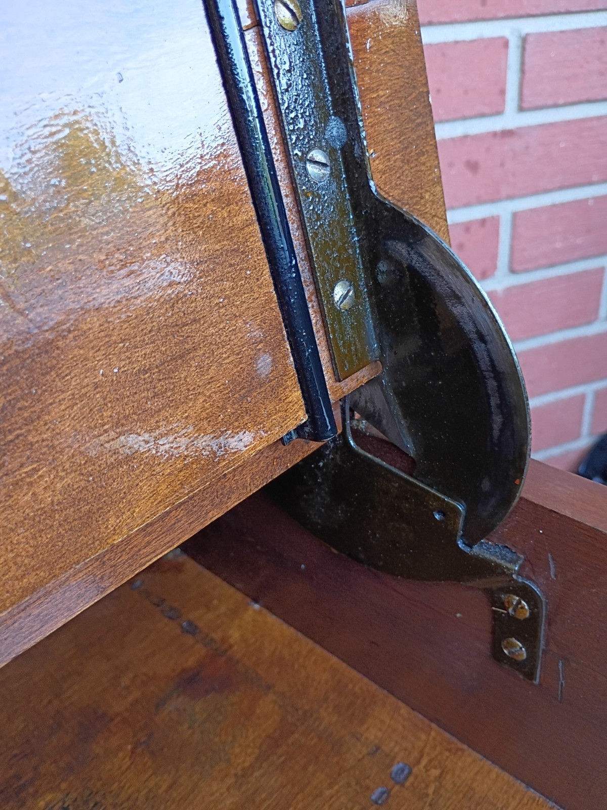 Kenney Brothers & Wolkins Antique Cast Iron and Wood Adjustable School Desk