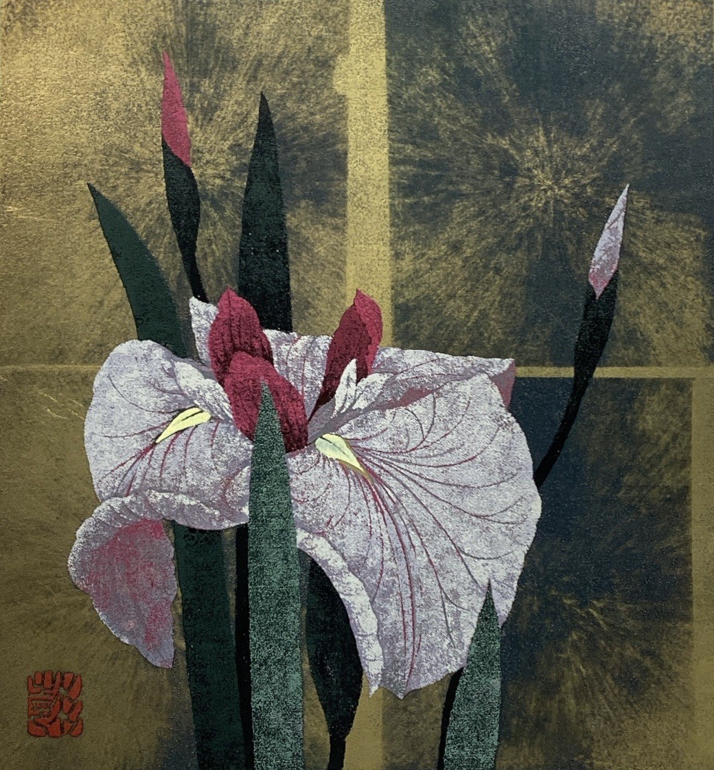 Sugiura Kazutoshi Iris Silkscreen signed 26/100 No.19 1981